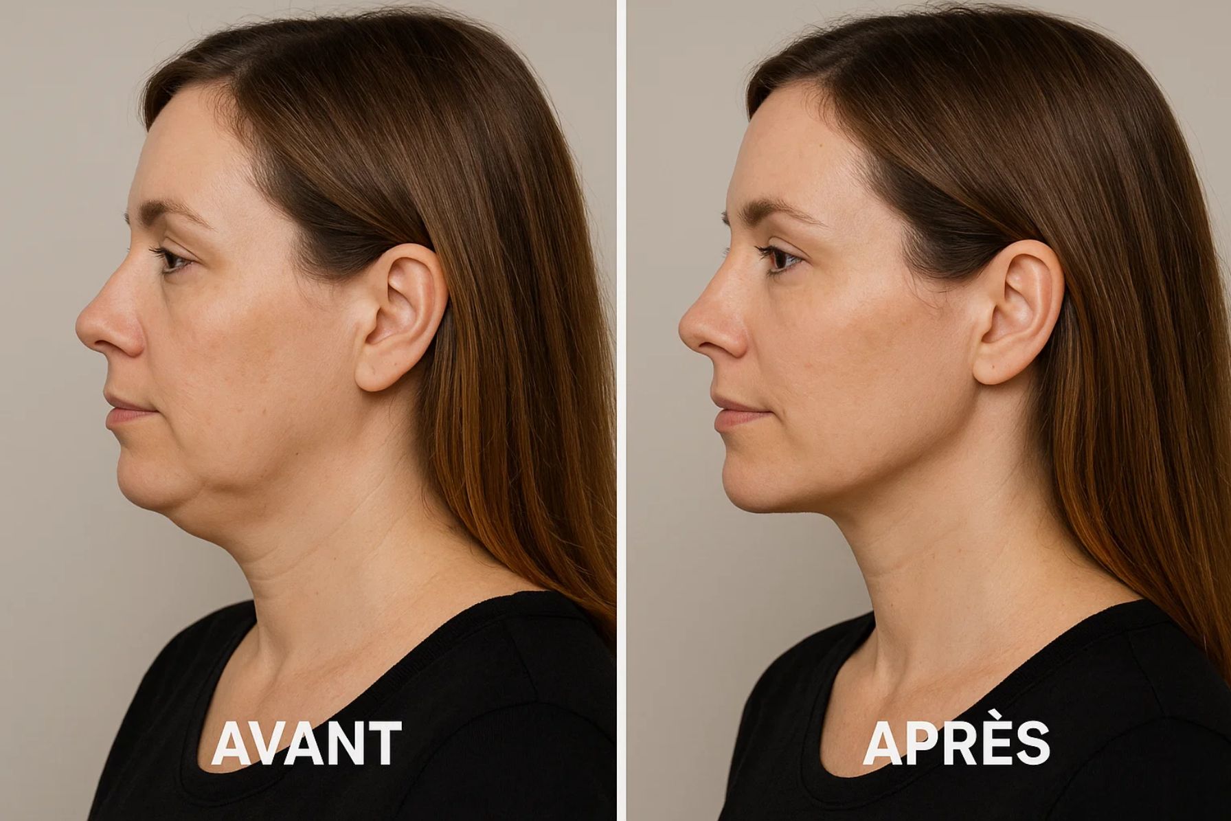 Avant/Après Double menton